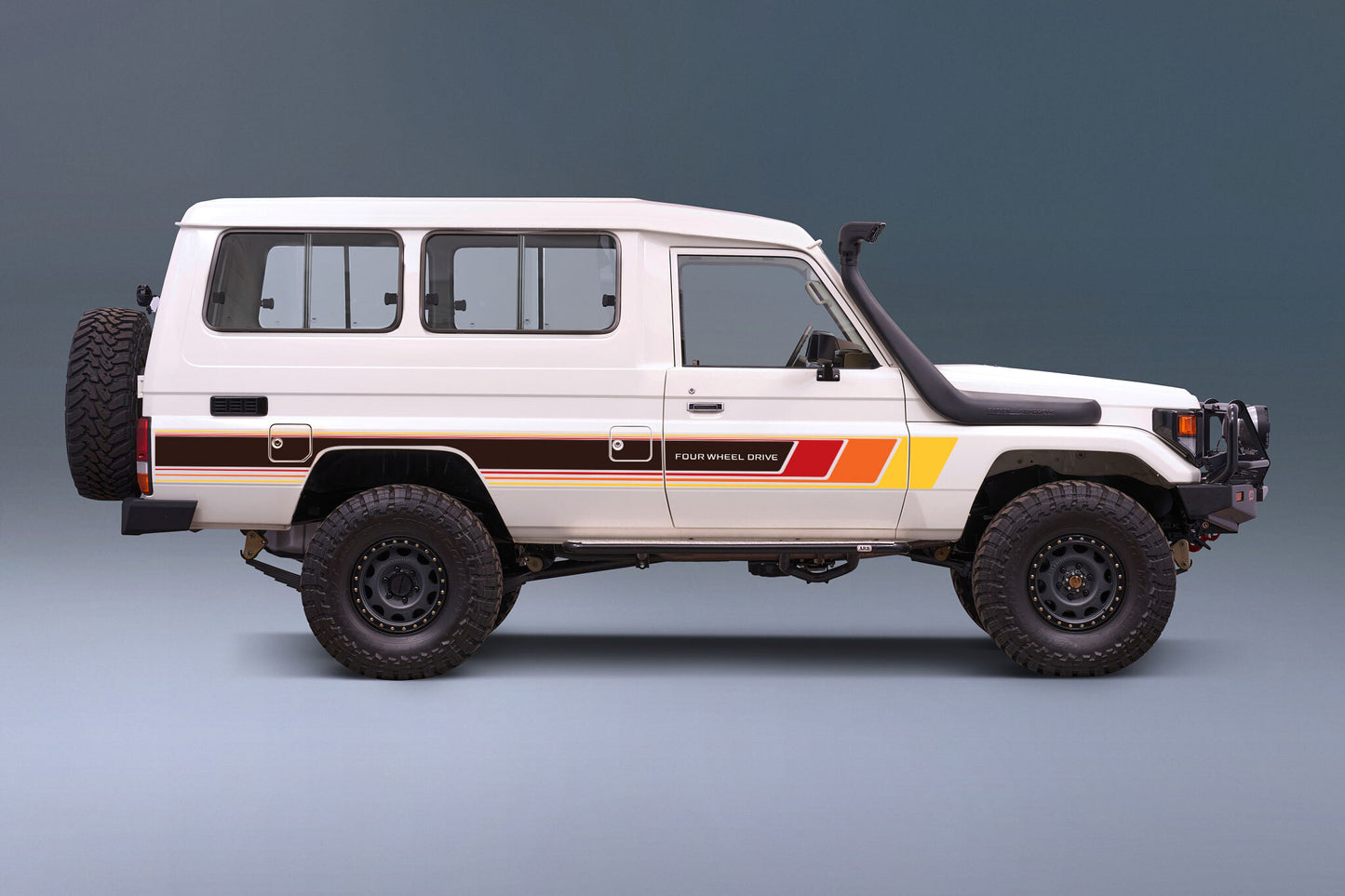 70 Series Land Cruiser Decal Body Stripe Kit (Cobar) - 75 Series (1985–1999)