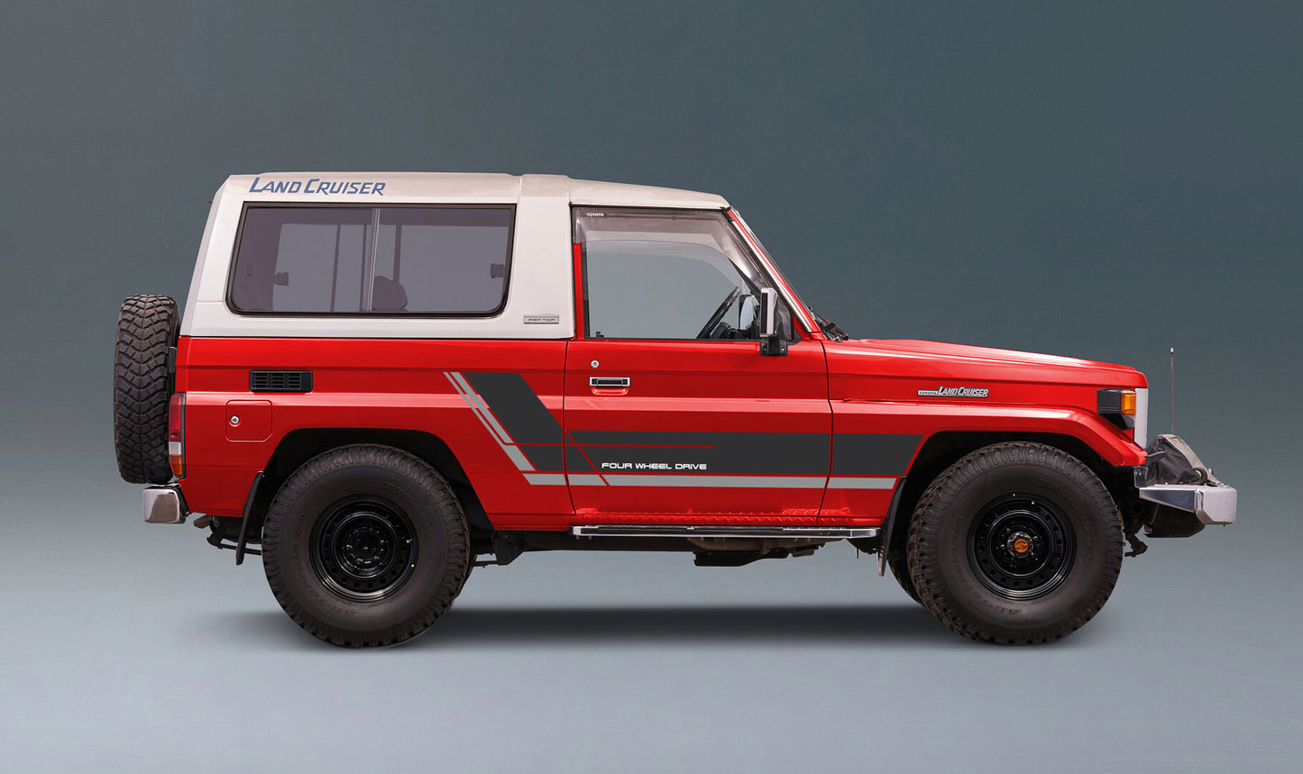 70 Series Land Cruiser Decal Body Stripe Kit (Fairbridge) - 73/74 Series (1984–1990)