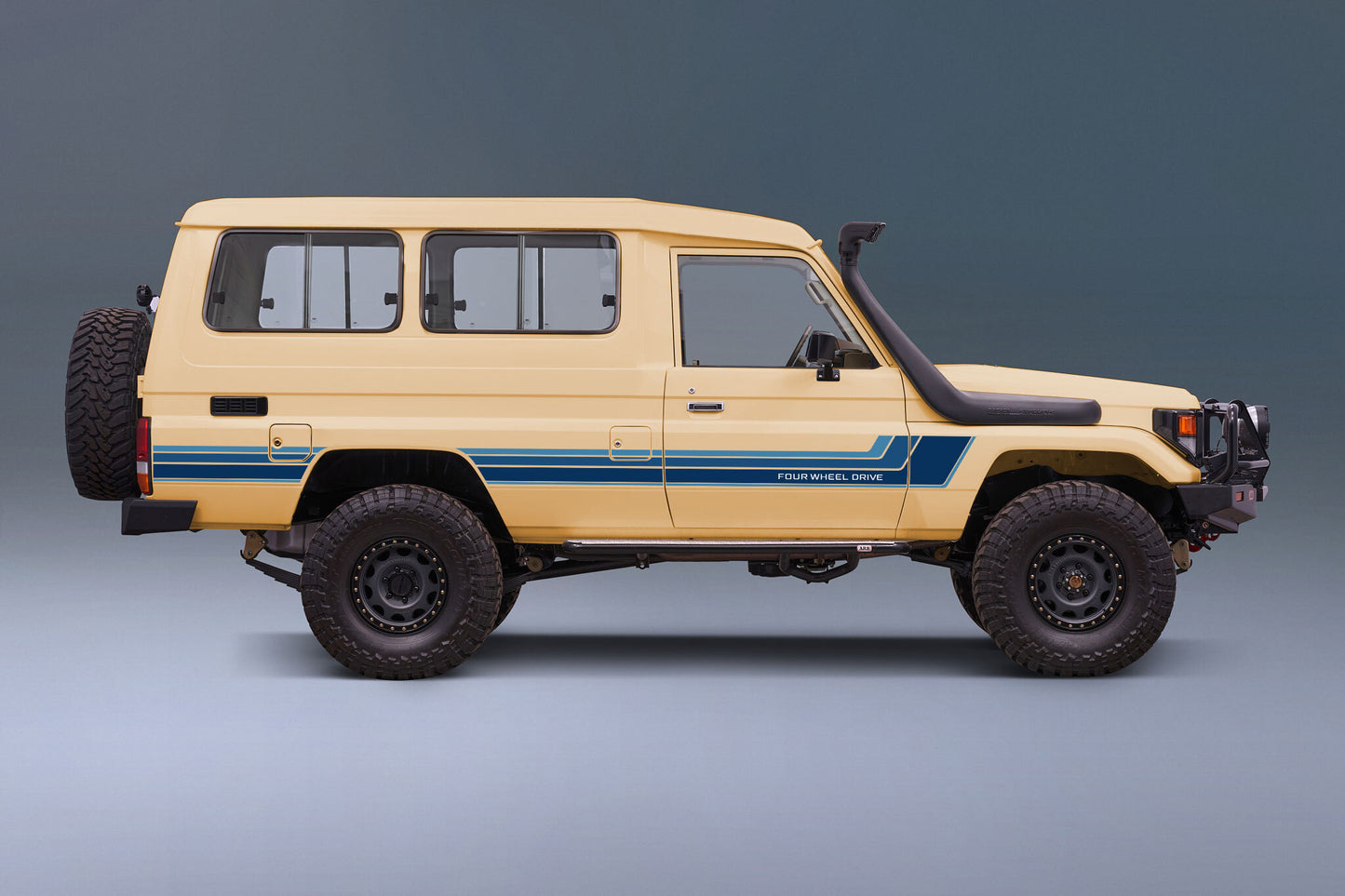 70 Series Land Cruiser Decal Body Stripe Kit (Renmark Type-1) - 75 Series (1985–1999)