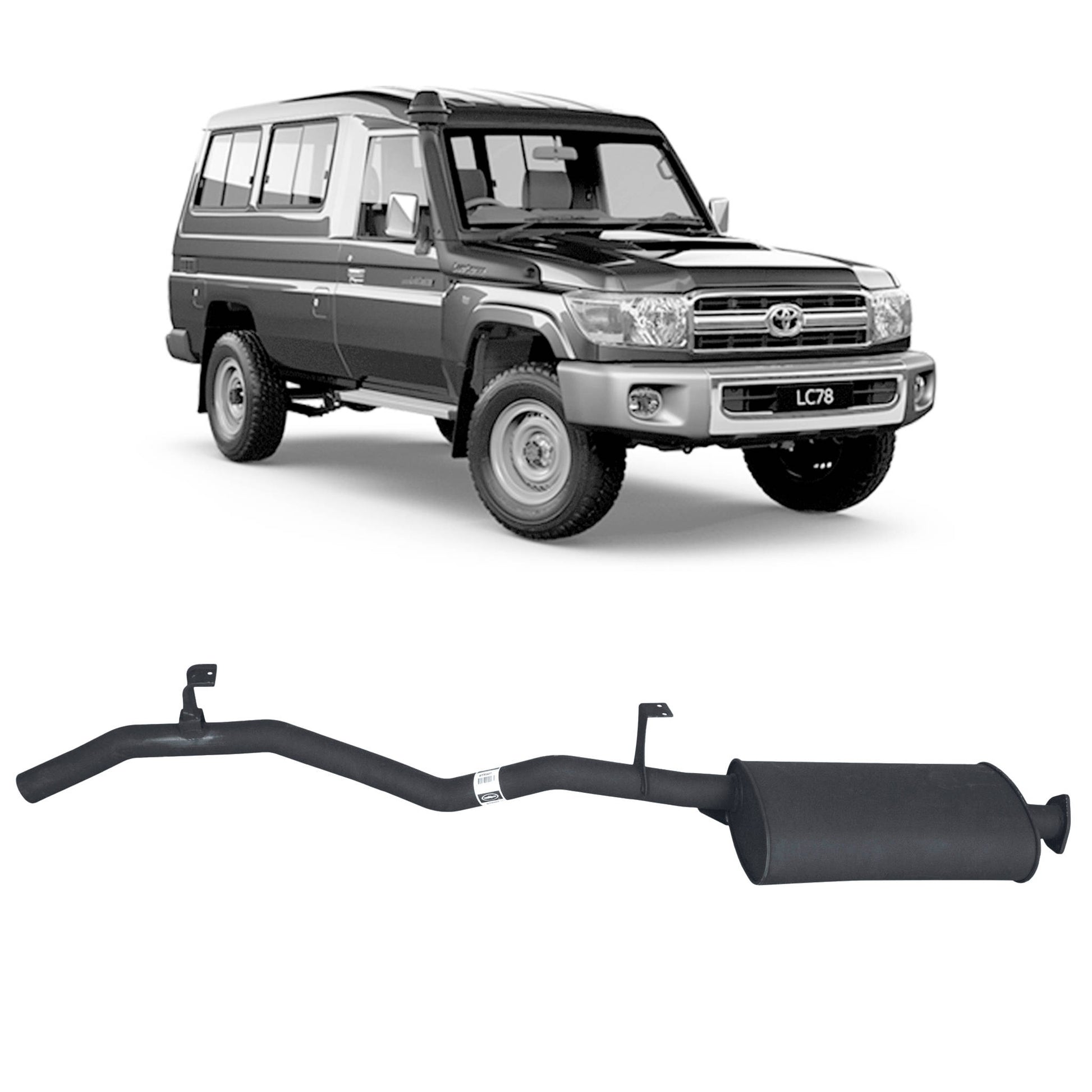 Performance 2.5" Headers & Exhaust for the Toyota LandCruiser 75/78 Series 4.2L 1HZ (view 8)
