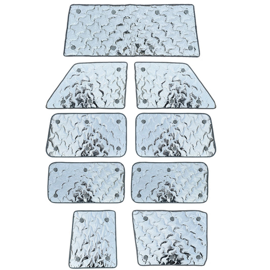 Solar Sun Shades (9 Pack) for the Toyota LandCruiser 78 Series Troopy (1999-)