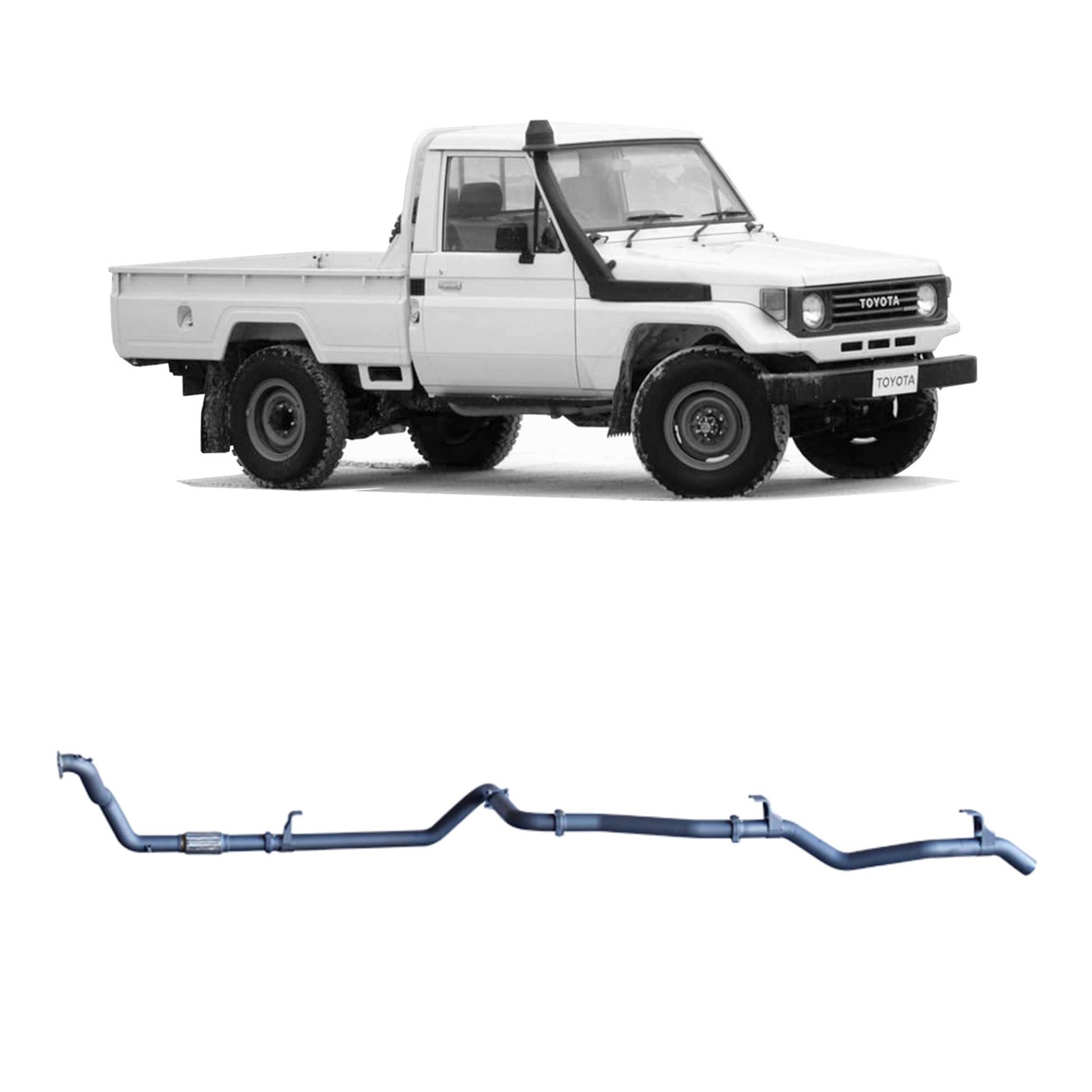 Extreme Duty 3" Exhaust for the Toyota LandCruiser 75/78 Series (view 9)