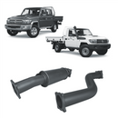 Extreme Duty 3" Turbo Back Exhaust for the Toyota LandCruiser 79 Series Dual Cab w/ Auxiliary Fuel Tank (view 4)
